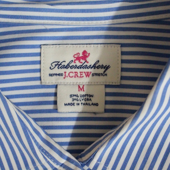 J. Crew Blue and White Striped Button Down Shirt - Picture 6 of 7
